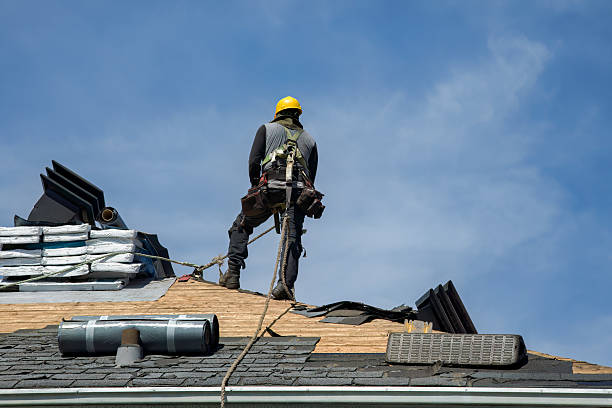 Professional Gutter Installation technician working in Neola, IA